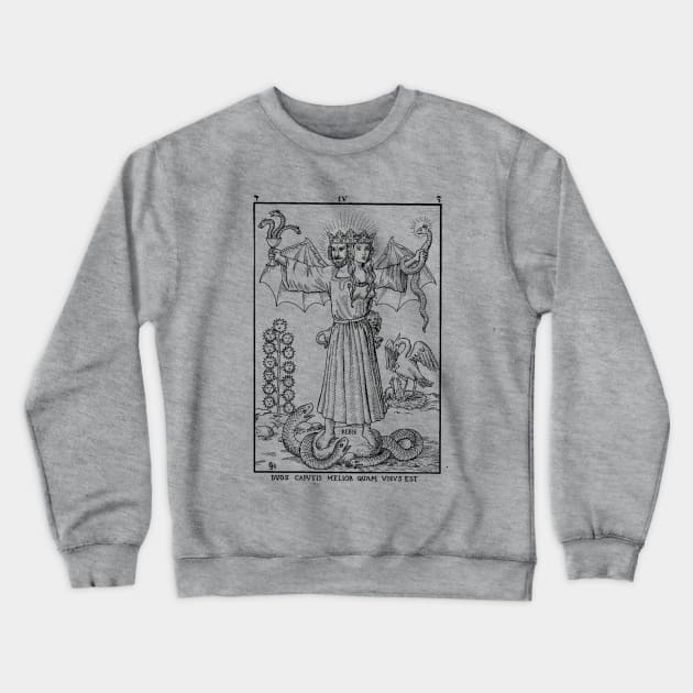 Vintage Occult Alchemy Esoteric Symbolism Crewneck Sweatshirt by AltrusianGrace